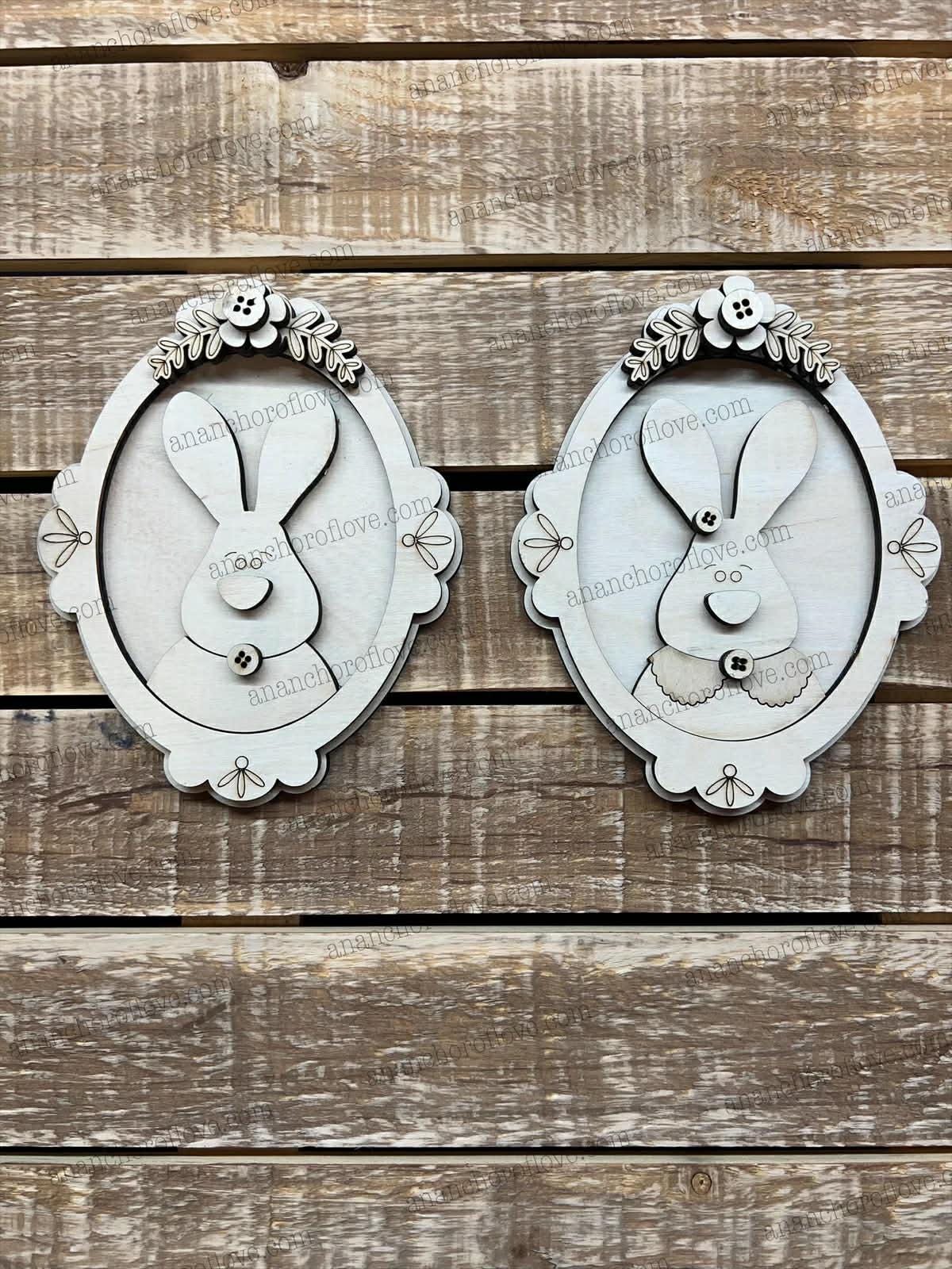 DIY Unpainted-Prim Easter Bunny Wooden Sign | Rustic  Easter Decor | Home Sign mantel decor