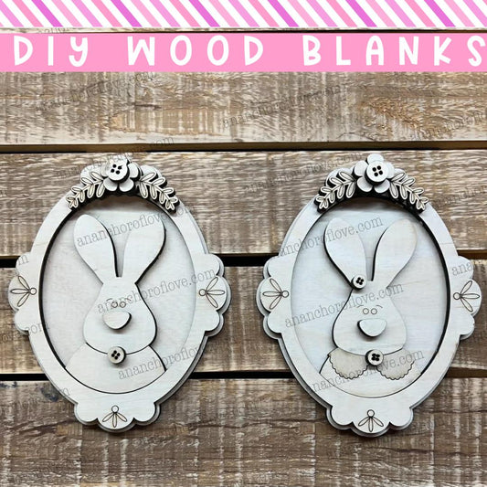 DIY Unpainted-Prim Easter Bunny Wooden Sign | Rustic  Easter Decor | Home Sign mantel decor