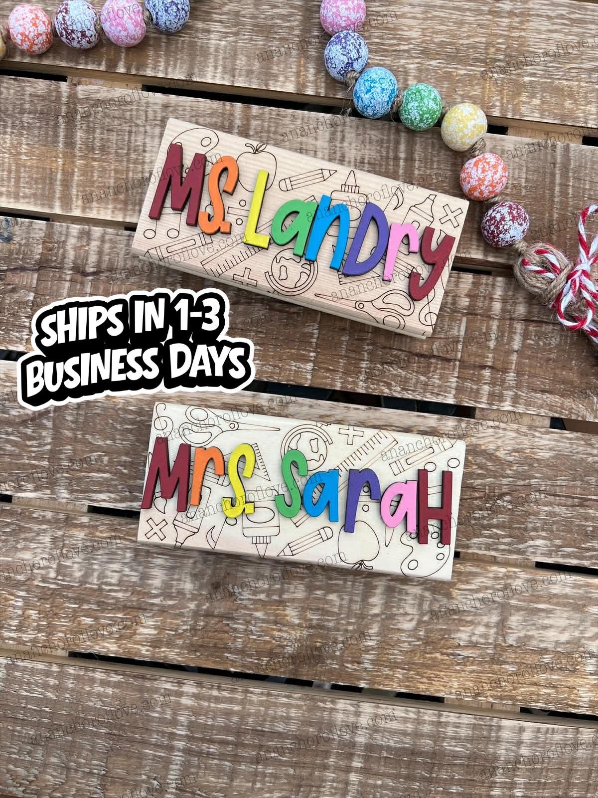 Personalized Dry Erase Chalkboard Eraser with Marker -Teacher Gift, Wooden Eraser- back to school, Teacher Appreciation gift