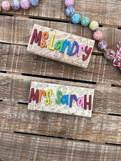 Personalized Dry Erase Chalkboard Eraser with Marker -Teacher Gift, Wooden Eraser- back to school, Teacher Appreciation gift