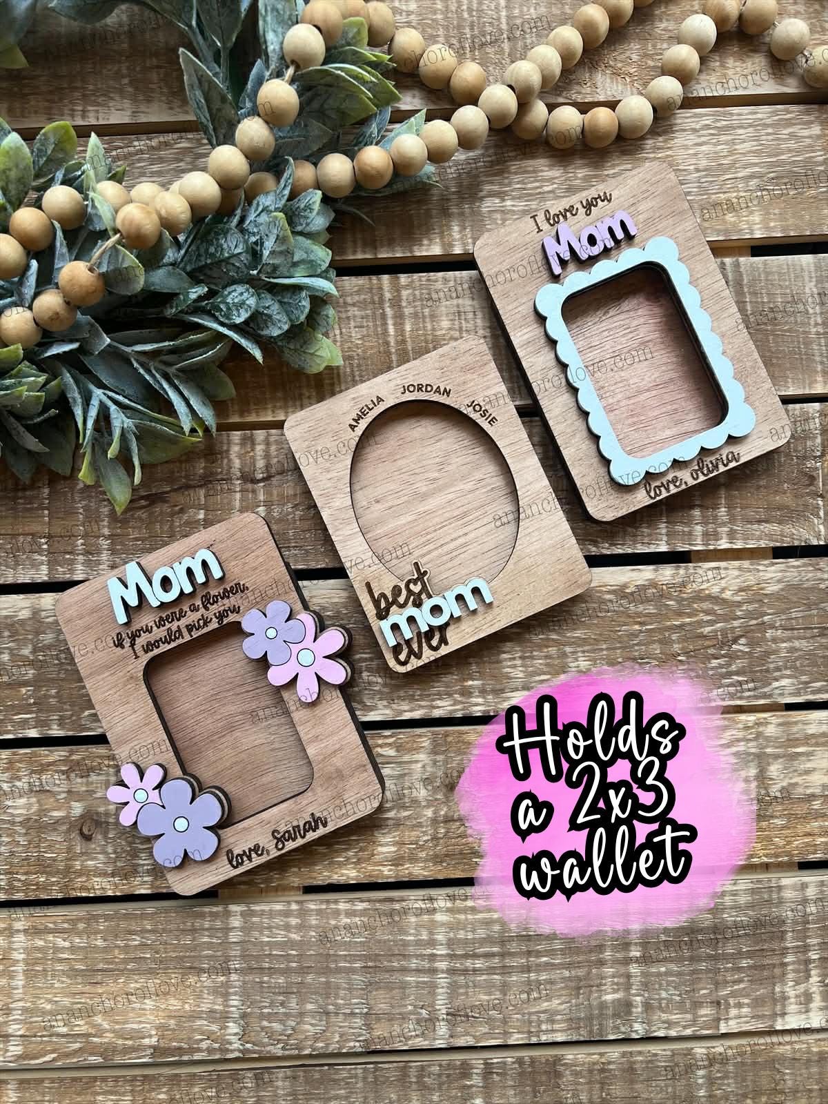 Mothers Day Photo Magnet- Personalized Gift for Mom, Mom Fridge Magnet made of birch, Grandma Gift