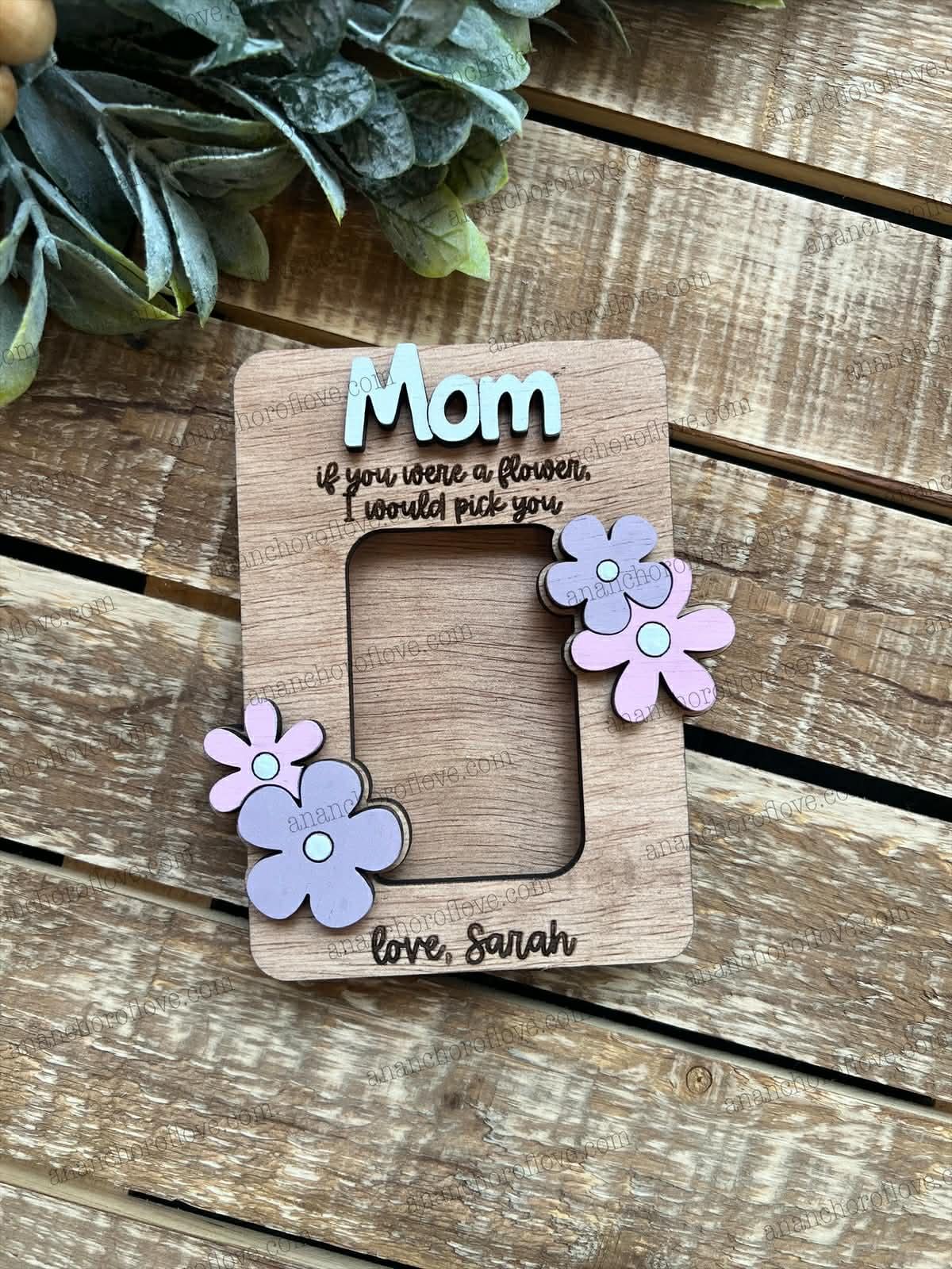 Mothers Day Photo Magnet- Personalized Gift for Mom, Mom Fridge Magnet made of birch, Grandma Gift