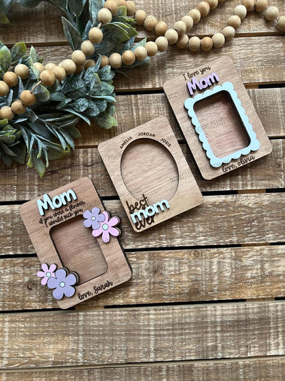 Mothers Day Photo Magnet- Personalized Gift for Mom, Mom Fridge Magnet made of birch, Grandma Gift