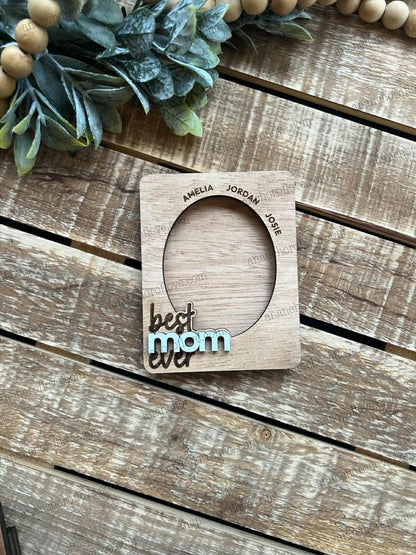 Mothers Day Photo Magnet- Personalized Gift for Mom, Mom Fridge Magnet made of birch, Grandma Gift