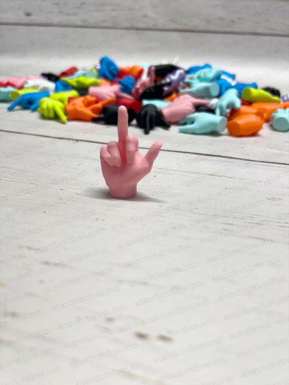Mini Middle Finger Figurines  Funny gift- funny prank- pick your color or mystery pack